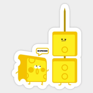 Cheese and skewer Sticker